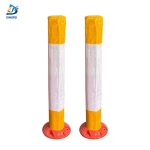 Traffic Cone Collars - Yellow White Reflective Sleeve for Delineator Post